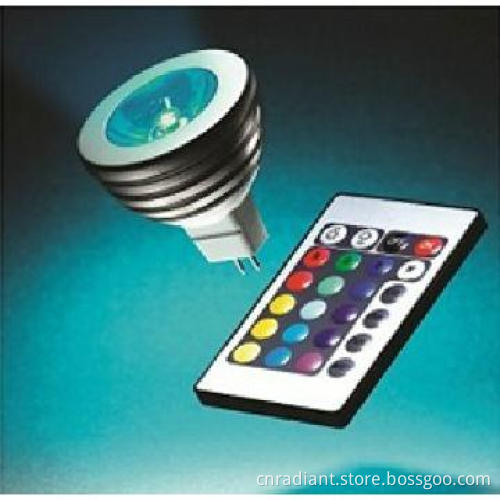 MR16 RGB LED Spotlight,Remote control, 3W, 4 changing modules,CE